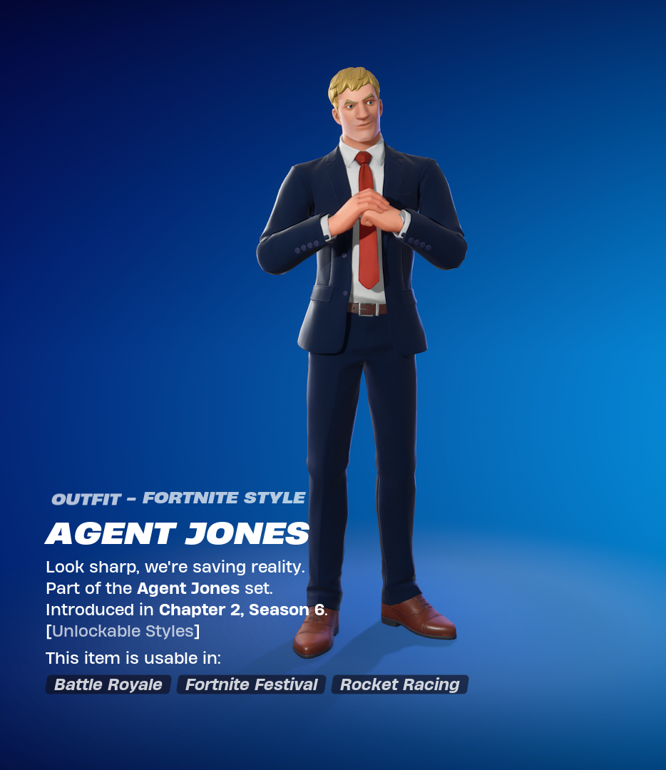 Agent Jones Fortnite skin.