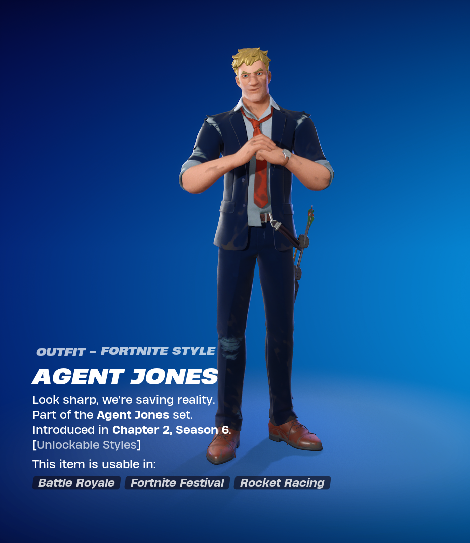 Agent Jones (Jump 15) Fortnite skin.